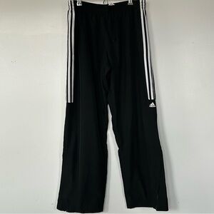 VTG Adidas Originals Track Pants Mens Medium Black White Y2K Nylon Mesh Lined